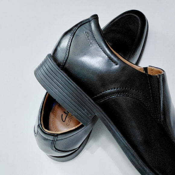 CLARKS Men's Whiddon Step Black Leather Loafer Size 11 - Picture 4 of 10